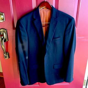 Men’s Navy Wool Blazer Slim Fit 38R